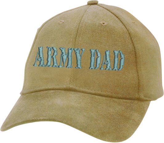 ARMY DAD on Un-Structured Khaki Ball Cap