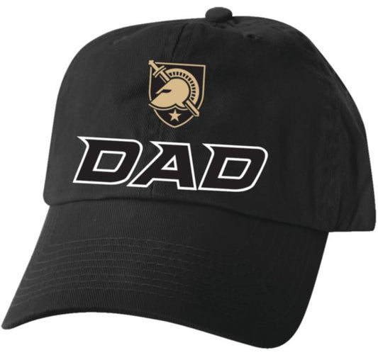 West Point Black Knight DAD on Un-Structured Black Ball Cap