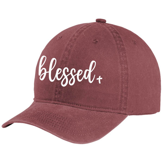 BLESSED on Front of Red Rock Beach Wash Ball Cap