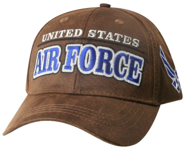 US Air Force Badge of Honor Brown Oilskin Ball Cap