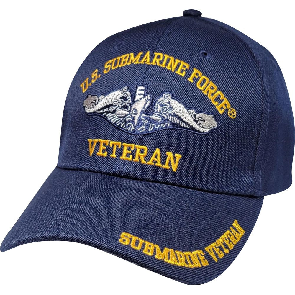 U.s. Submarine Force Veteran Multi Position Embroidered Blue Ball Cap