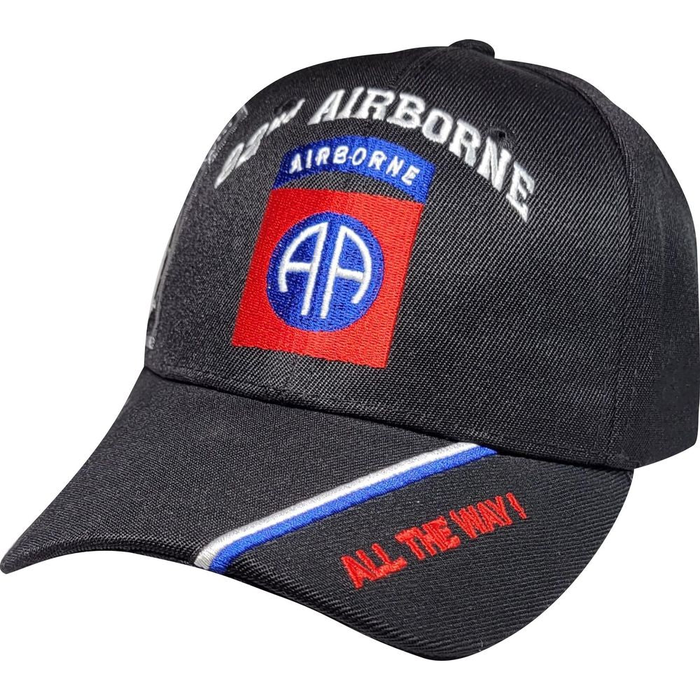 82nd Airborne  Embroidered Black Ball Cap