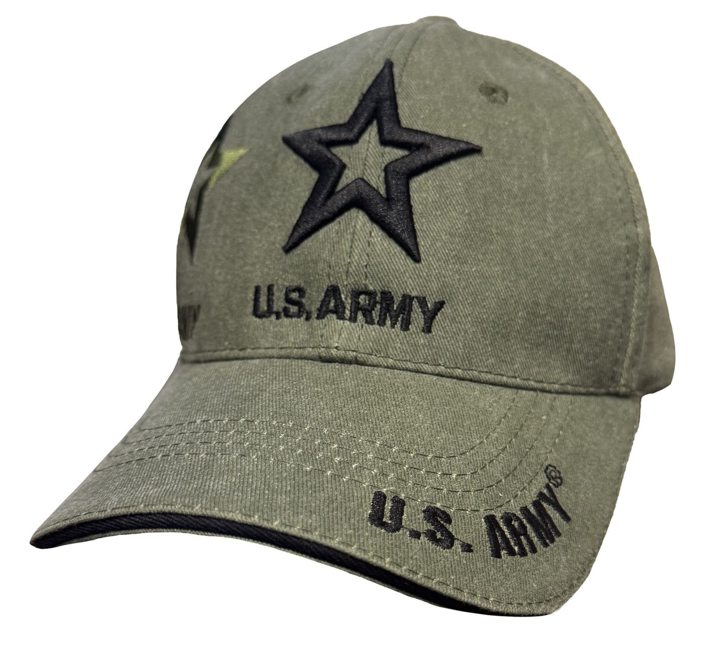 New Army Star OD Green Ball Cap