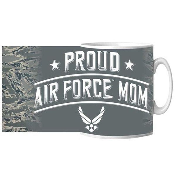 Proud Air Force Mom Camo Ceramic Mug 15 oz