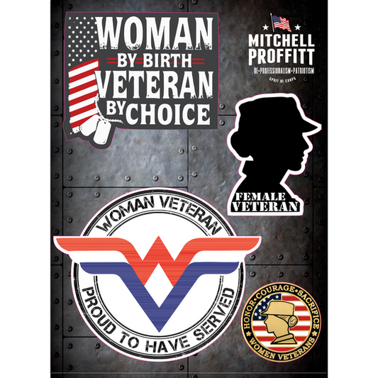 Woman Veteran on Sticker Sheet
