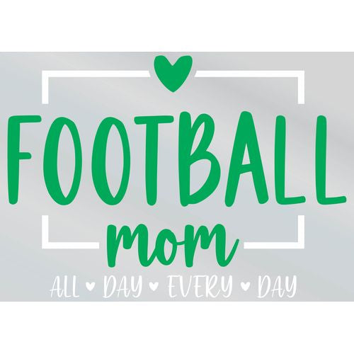 Football Mom Green Decal