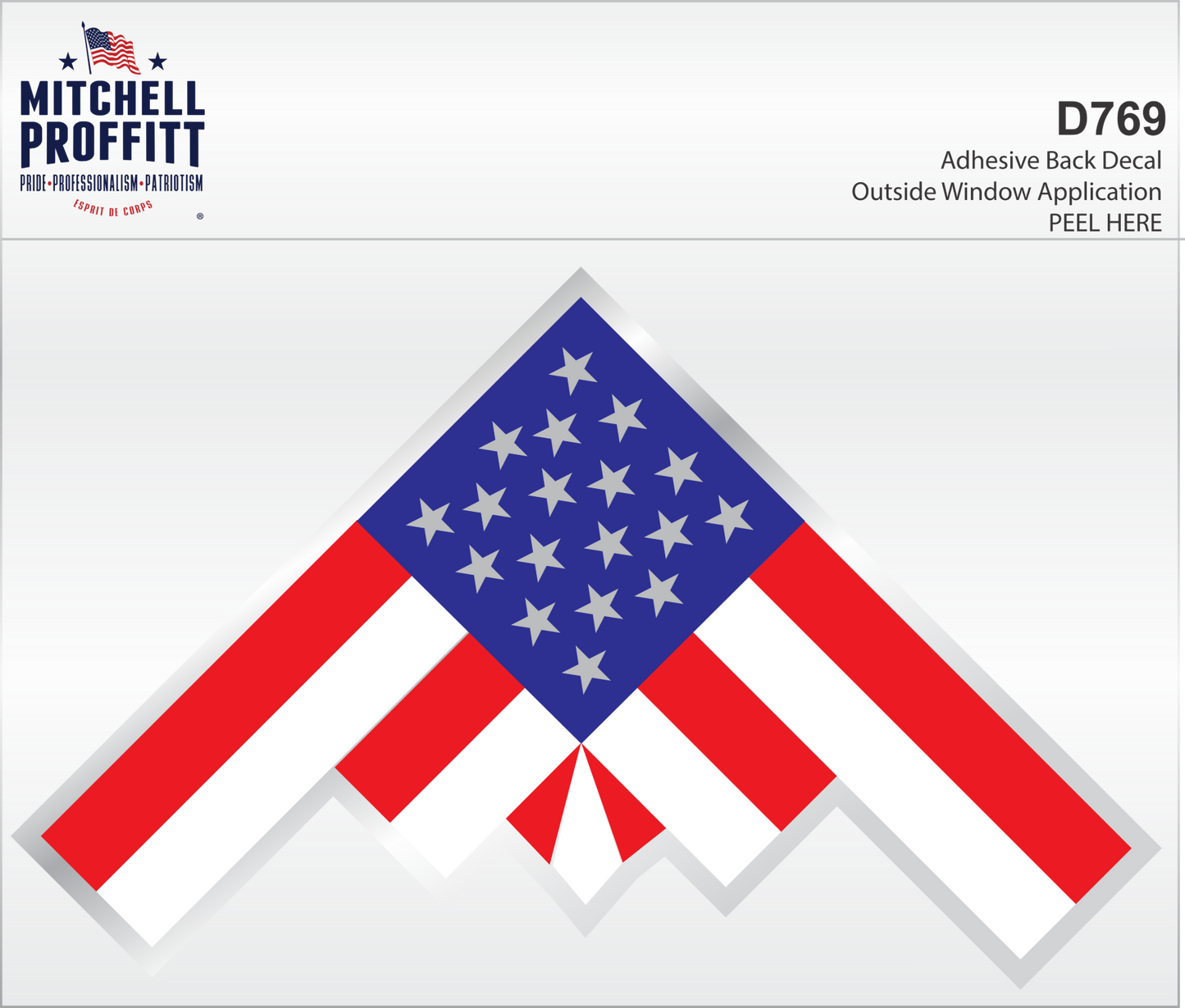 B2 Bomber Flag Decal