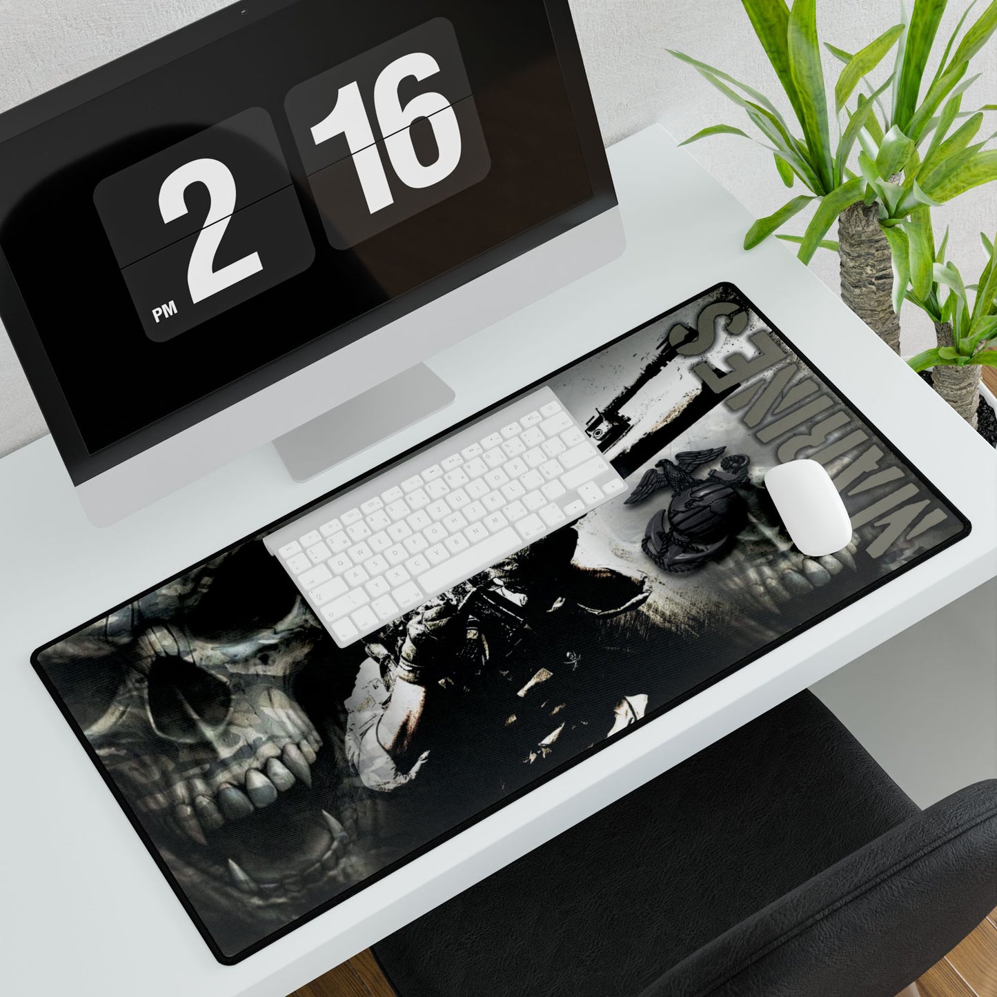 USMC EGA and Skull Design Desk Pad