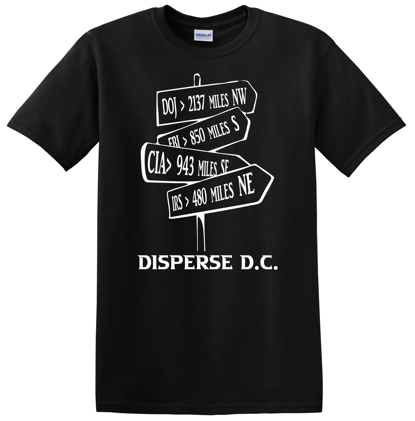 DISPERSE D.C. ON BLACK T-Shirt