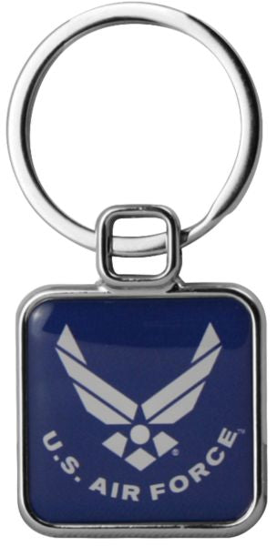 US Air Force USAF Wing Square Key Chain Ring