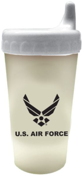 U.S. Air Force on 9 oz. Clear Sippy Cup