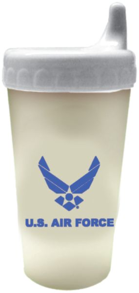 U.S. Air Force on 9 oz. Clear Sippy Cup