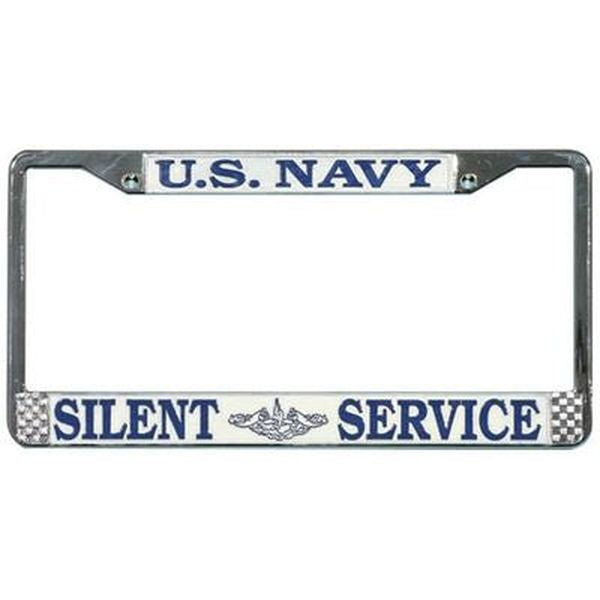 US Navy Submarine Silent Service License Plate Frame us-navy-submarine-silent-service-license-plate-frame