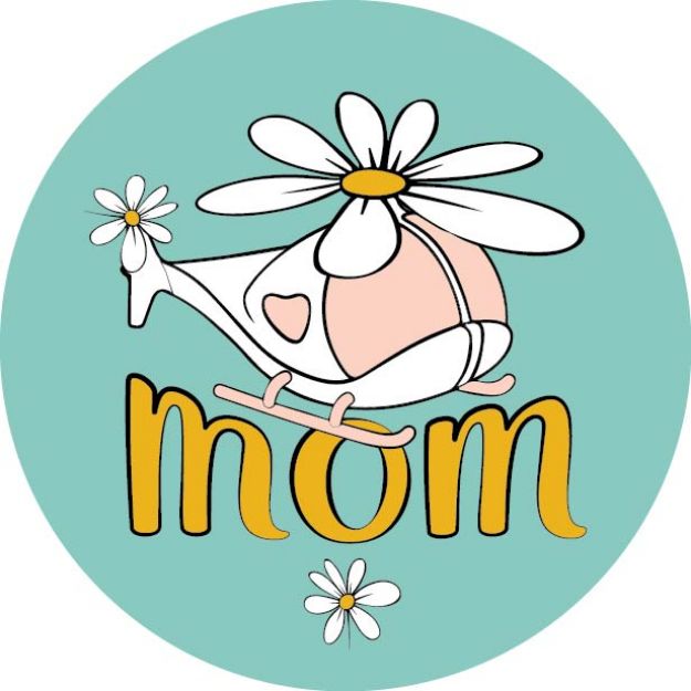 Round Magnet - Helicopter Mom
