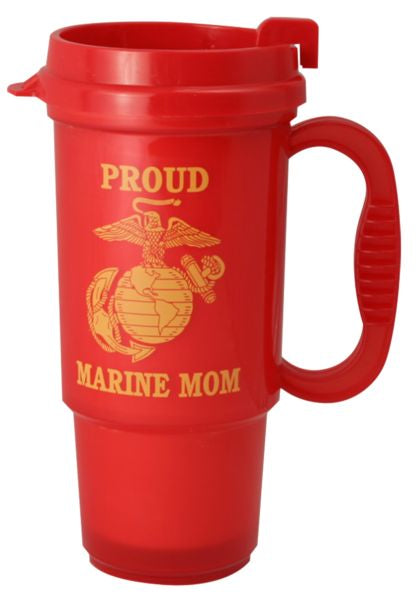 Proud Marine MOM Travel Mug