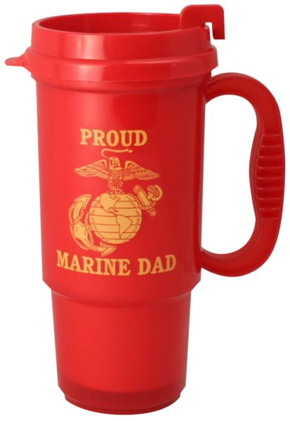 Proud Marine Dad Travel Mug