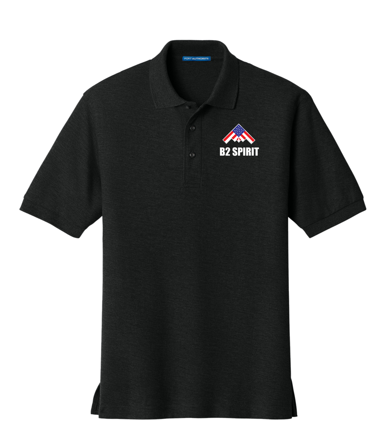 B2 Bomber Flag Embroidered on Polo Shirt