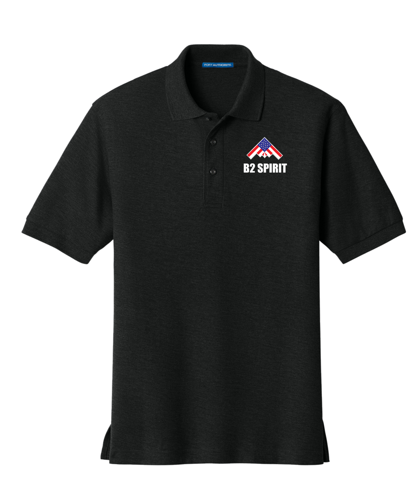 B2 Bomber Flag Embroidered on Polo Shirt