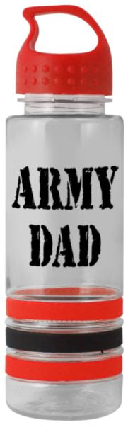 ARMY DAD on 24 oz. Silicone Bracelets Water Bottle