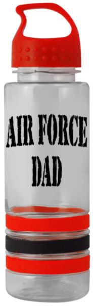 AIR FORCE DAD on 24 oz. Silicone Bracelets Water Bottle