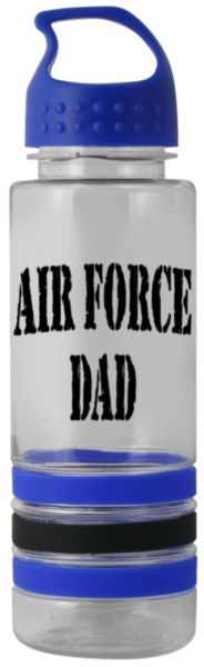 AIR FORCE DAD on 24 oz. Silicone Bracelets Water Bottle
