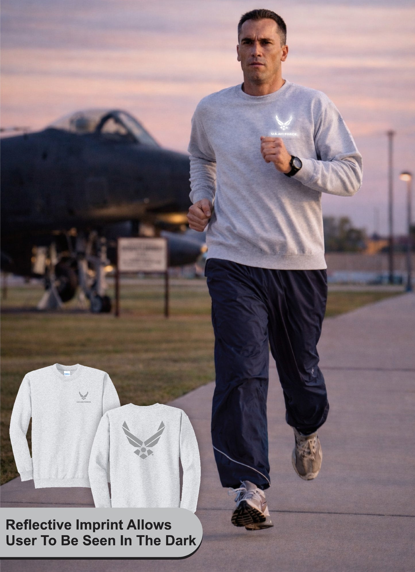 Air Force Sweatshirt with Reflective Emblem