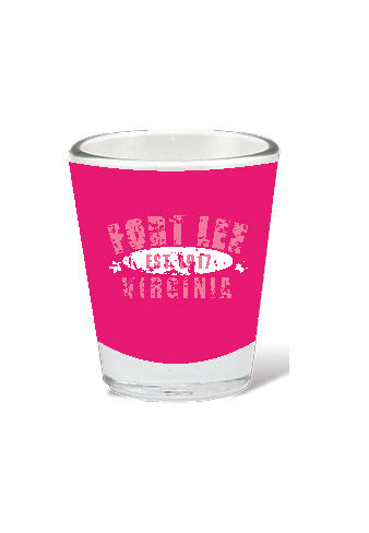 Fort Lee Virginia Est. 1917 Design on 2 oz Shot Glass