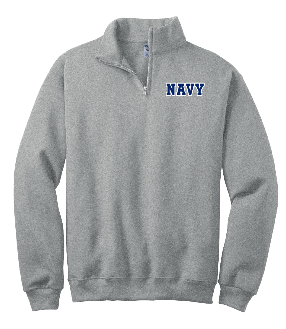 Navy 1/4 Zip Fleece Sweatshirt
