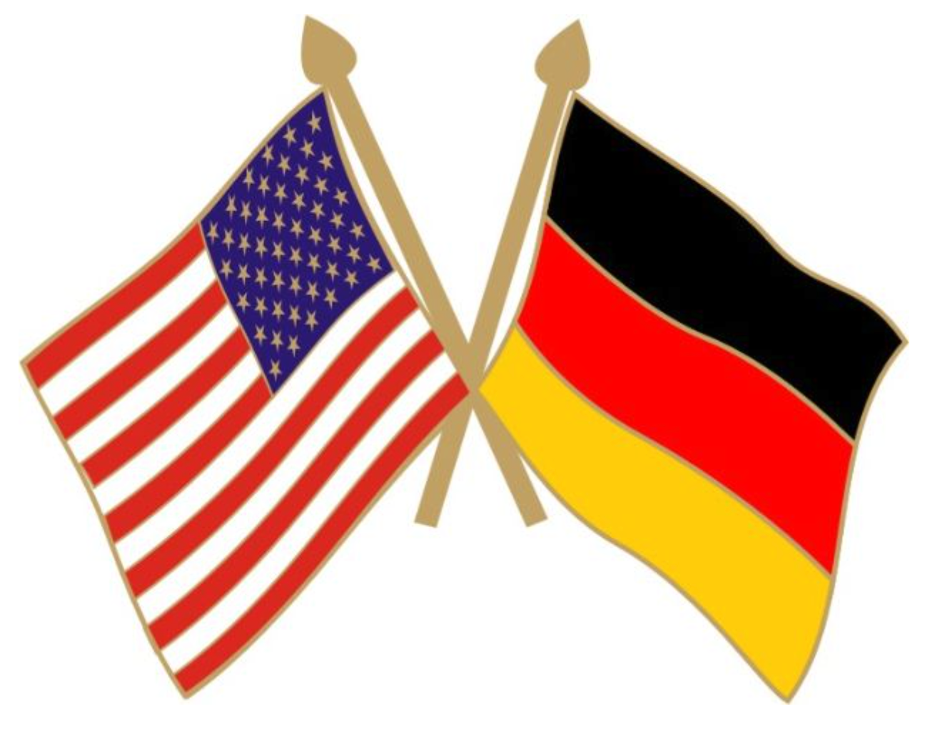 Lapel Pin - American Flag/Germany