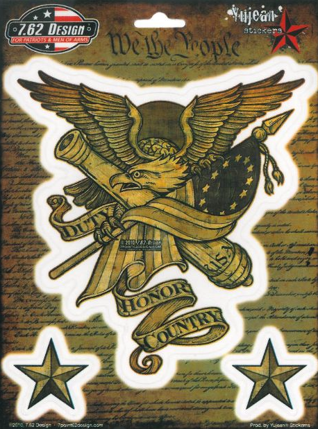 Sticker - Duty Honor Country