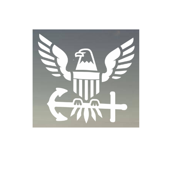 Navy Sticker, 12" Vinyl Transfer