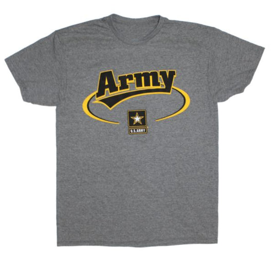 U.S. Army Banner Design Silk Screen on T-Shirt