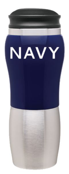 NAVY on 14 oz. Acrylic Accent Stainless Tumbler
