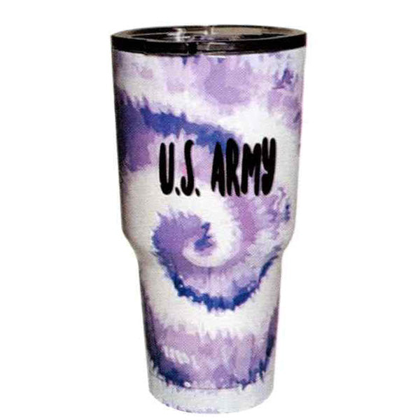 U.S. Army Imprint on Tye Dye Stainless Tumbler - 28 oz.