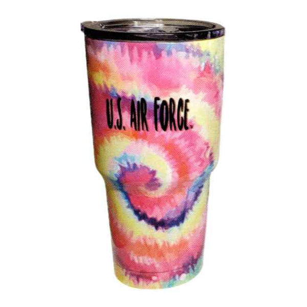 U.S. Air Force Imprint on Tye Dye Stainless Tumbler - 28 oz.