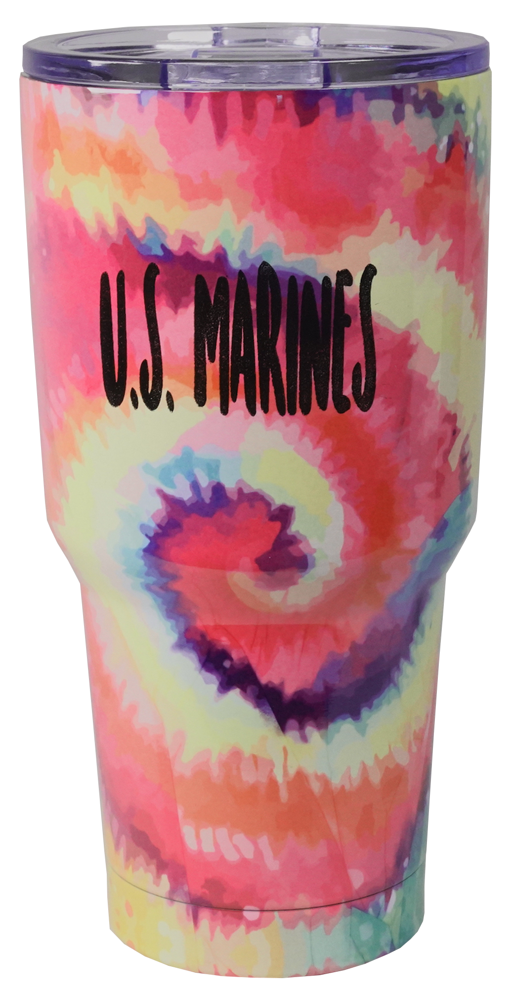 U.S. Marines Imprint on Tye Dye Stainless Tumbler - 28 oz.