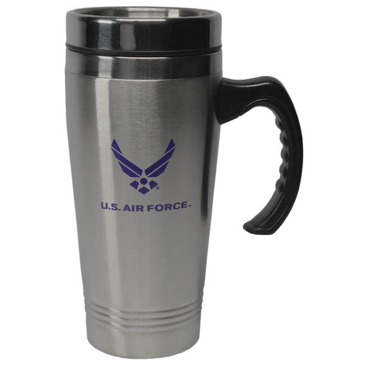 US Air Force Symbol Blue Imprint on Stainless Tumbler