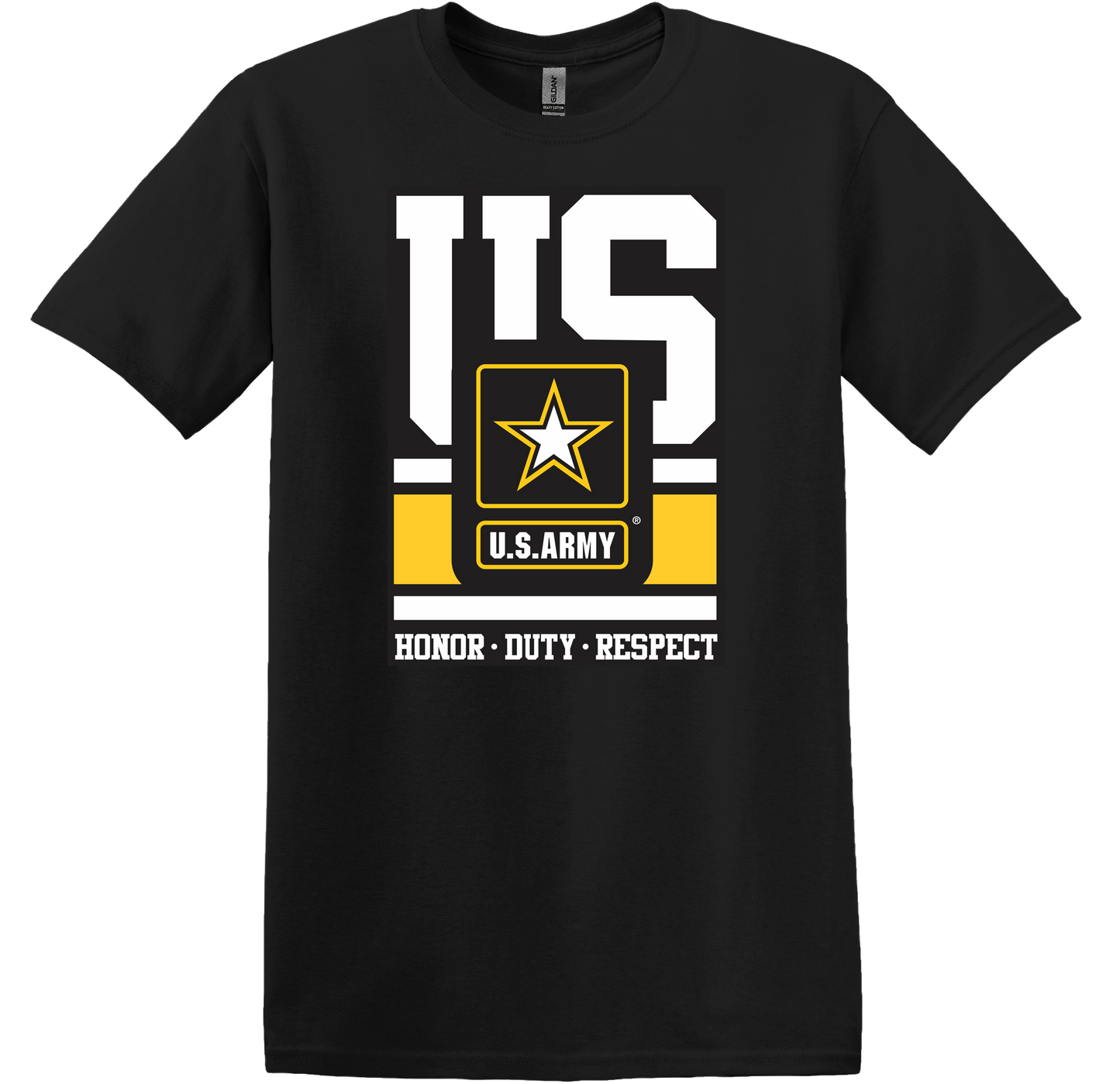 U.S. Army Star Honor Duty Respect on Unisex Short Sleeve T-Shirt