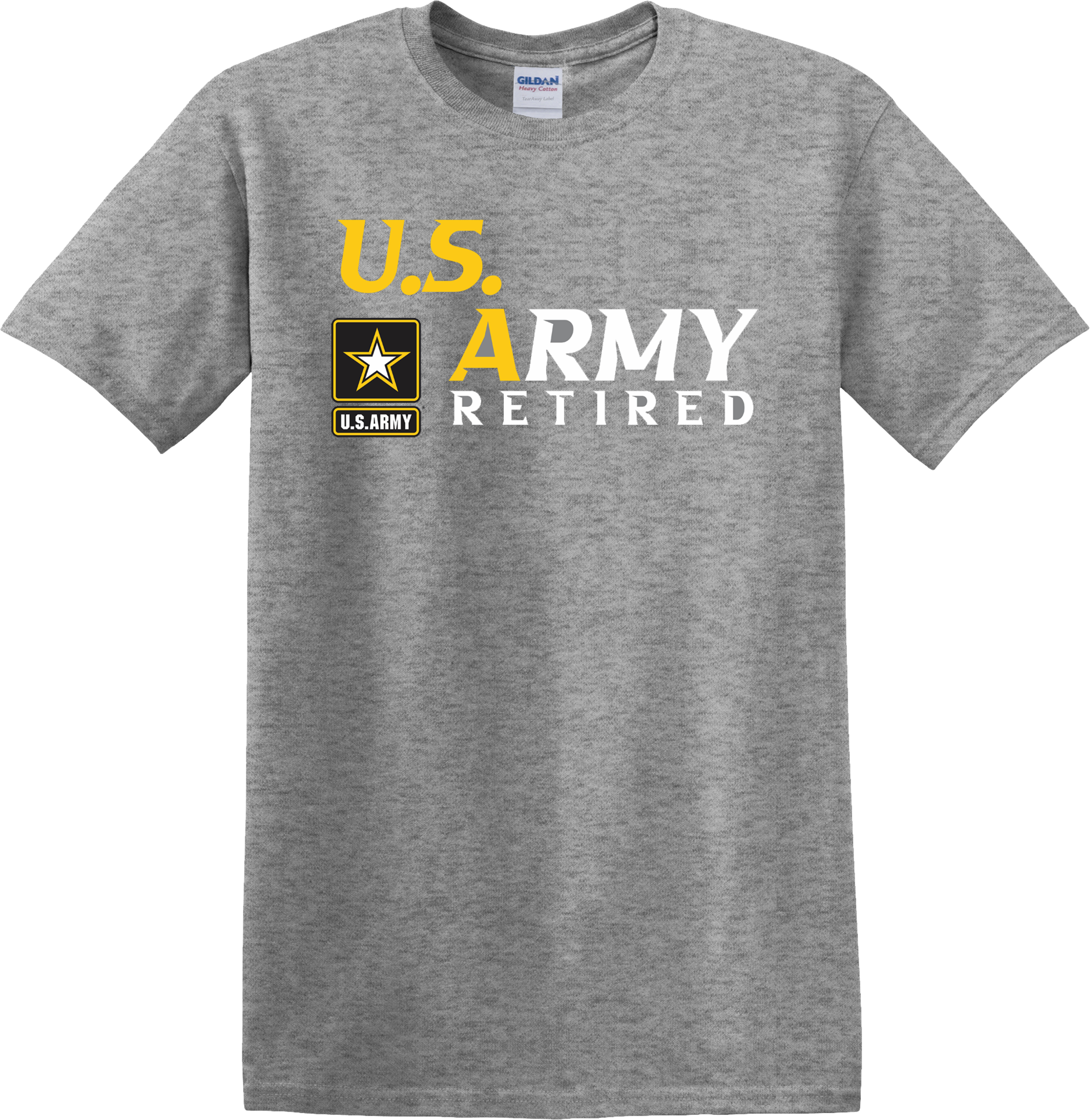 U.S. Army Retired with U.S. Army Star on Unisex Short Sleeve U.S. Army Retired with U.S. Army Star on Unisex Short Sleeve