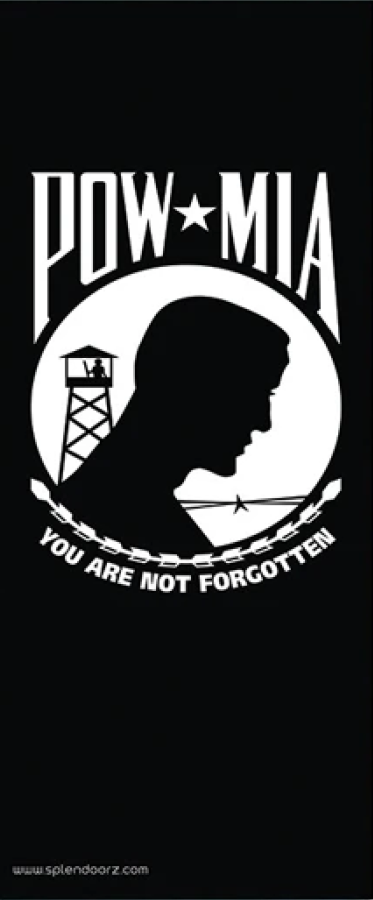 POW/MIA Emblem You Are Not Forgotten on Door Cover