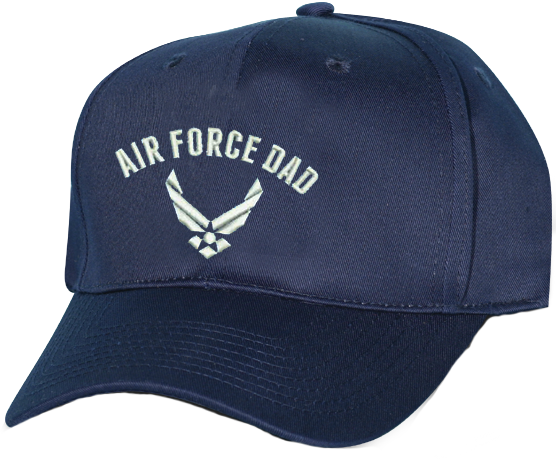 Air Force Dad with Wing on Ball Cap