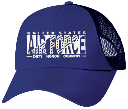 United States Air Force Duty, Honor, Country on Royal/Black Ball Cap