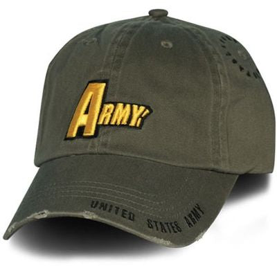 US Army Cap, Fray Bill Olive