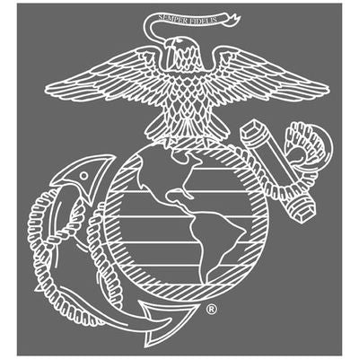 Eagle Globe and Anchor 12" Sticker, Vinyl Transfer