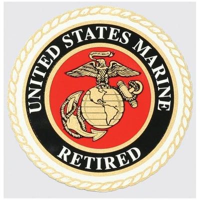 US Marine Retired Decal, 4"