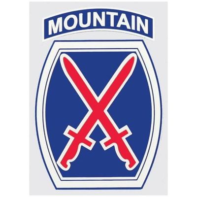 10th Mountain Decal, 4"