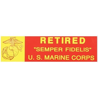 US Marine Retired Bumper Sticker