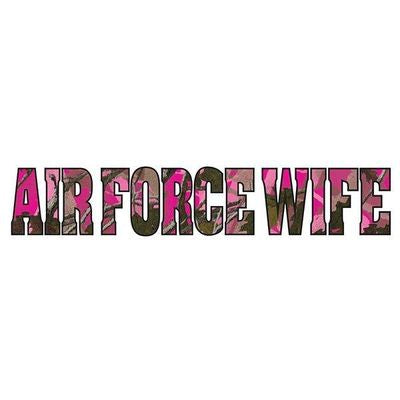 Air Force Wife Camo Vinyl Transfer Sticker