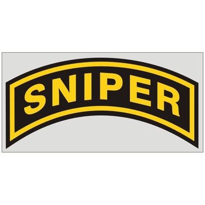 Sniper Arch Decal, 7"
