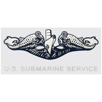 Submarine Dolphin Silver Decal